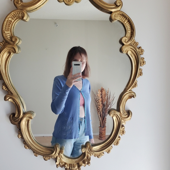 April Cornell Sweaters - 90s Vintage April Cornell blue cardigan